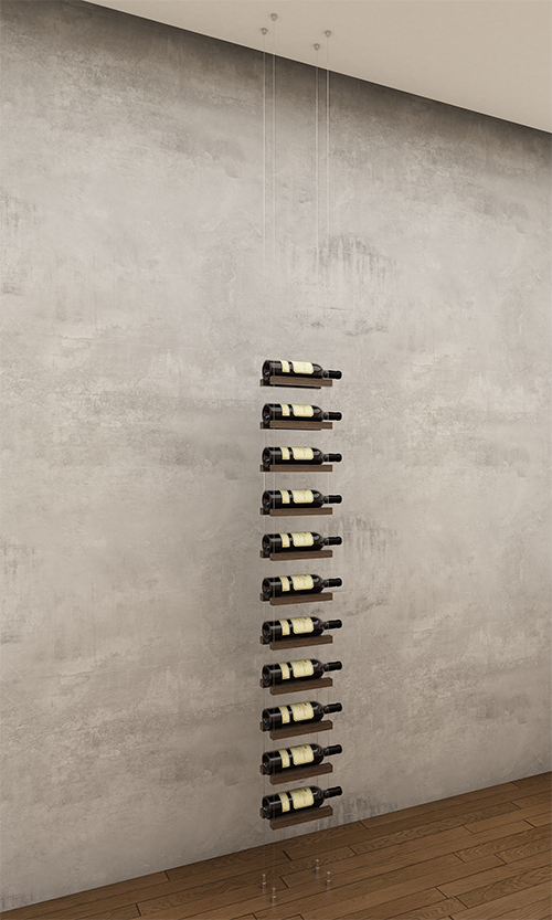 11 bottles ceiling-to-floor cable wine rack (starter/standalone column)