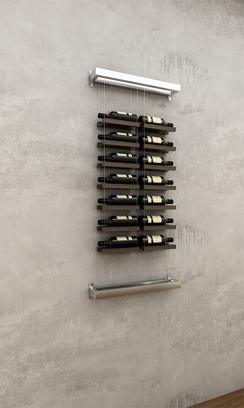 Double column wall to wall mounted rack