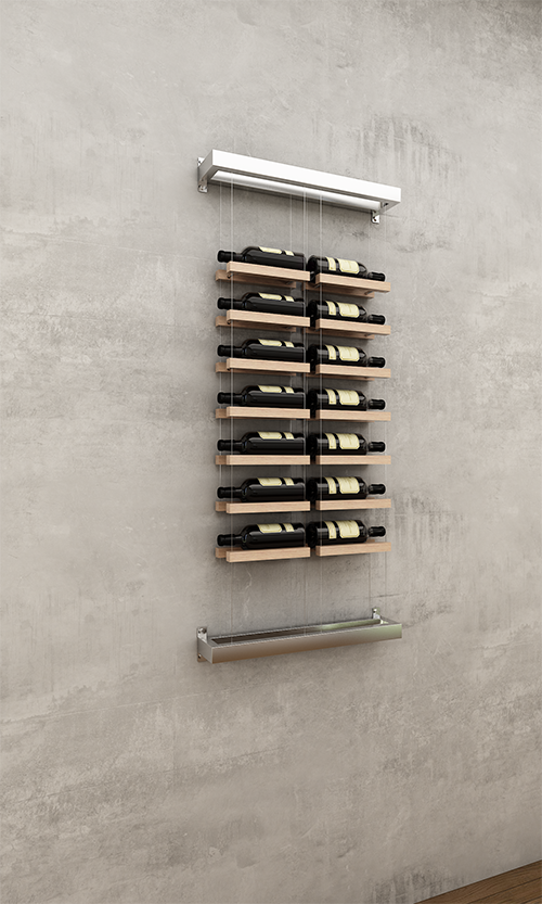 Double column wall to wall mounted rack