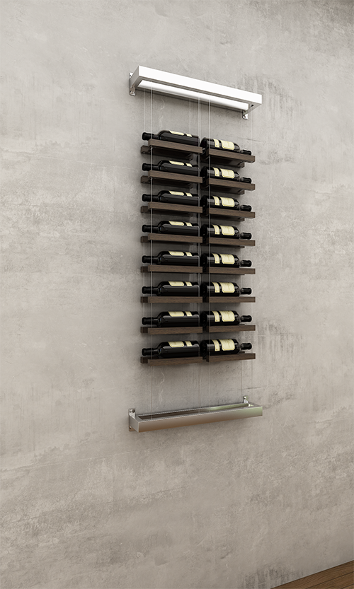 Double column wall to wall mounted rack
