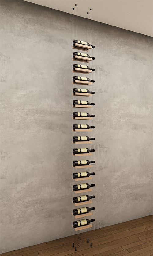 16 bottles ceiling mounted cable wine rack (starter/standalone column)