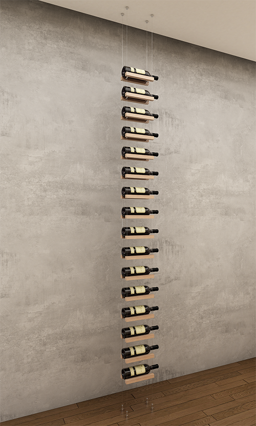 16 bottles ceiling mounted cable wine rack (starter/standalone column)