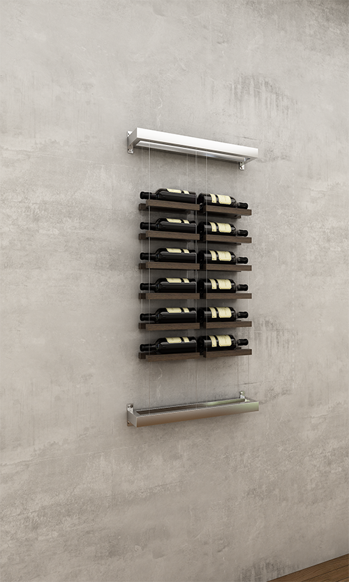 Double column wall to wall mounted rack