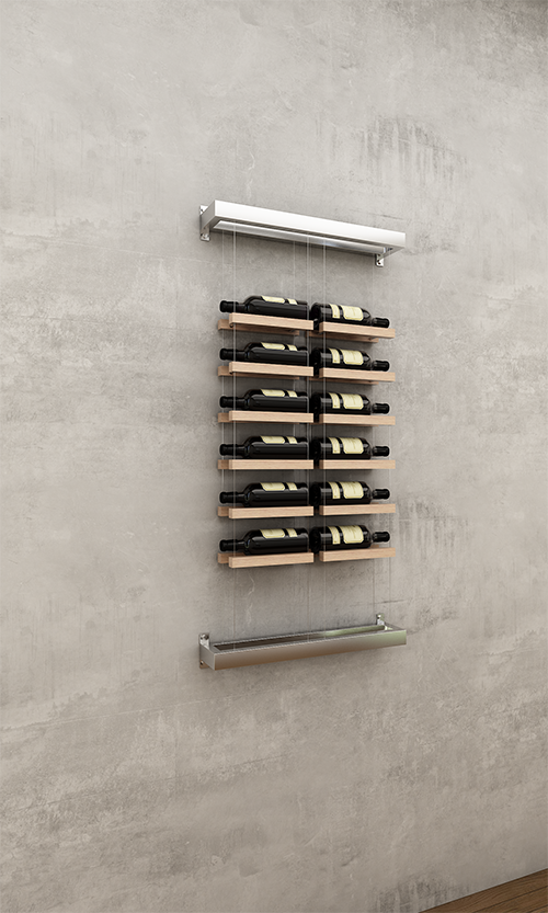 Double column wall to wall mounted rack